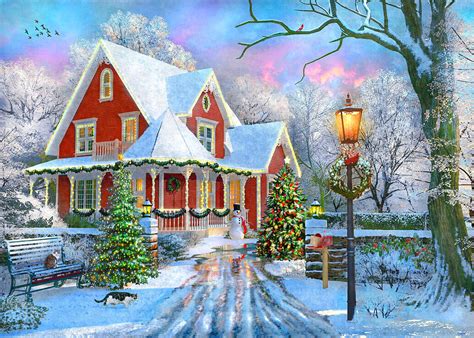 Christmas At Home (variant 1) Painting by MGL Meiklejohn Graphics Licensing - Pixels