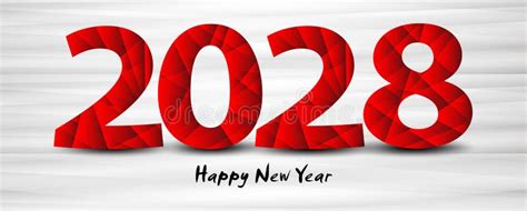 2028 Happy New Year Template, 2028 Year Celebration Logo Vector on White Background, 2028 ...