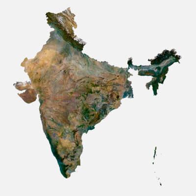 India Terrain 3D Map by Shustrik