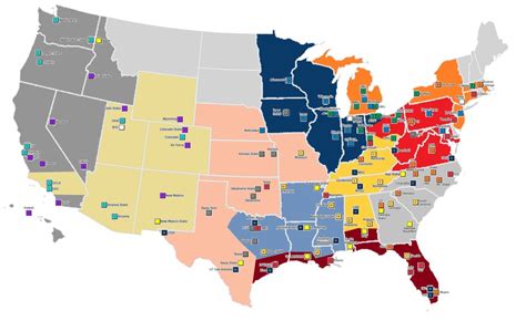 Redistribution of College Football Conferences : imaginarymaps