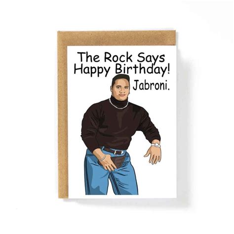 The Rock Birthday Card - Etsy