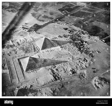 Aerial view of giza pyramids Black and White Stock Photos & Images - Alamy