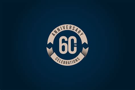 60 Years Anniversary Celebration Logo Vector Template Design ...