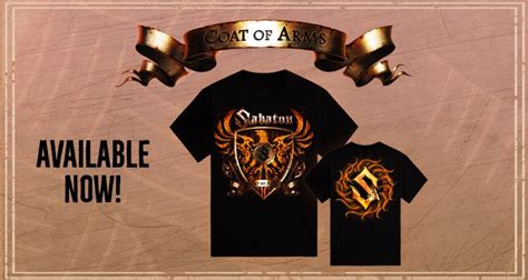 Get your hands on our new “Coat Of Arms” t-shirt! | Sabaton Official ...