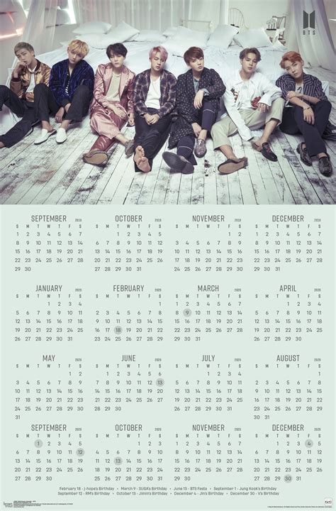 Bts Calendar 2023 Printable Free | Free Letter Templates