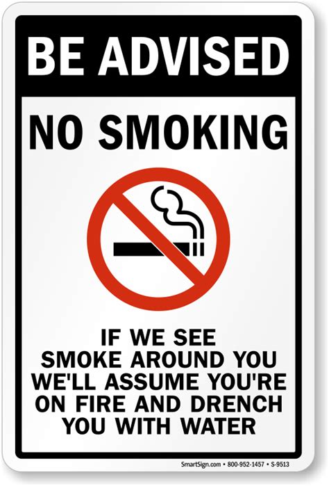 Funny No Smoking Signs | Humorous No Smoking Signs