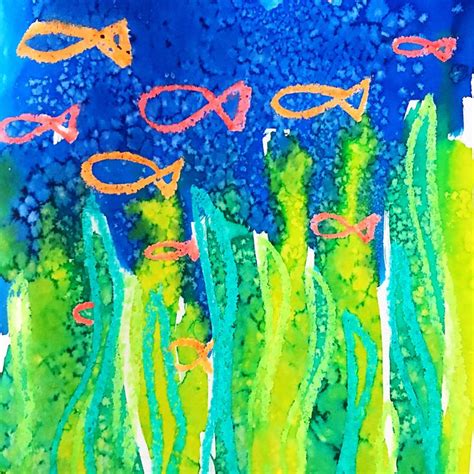 “Crayon resist paintings with salt magic sprinkles!!! SO MUCH FUN # ...