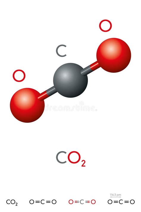 Carbonic Acid H2CO3 Molecule . It Is Also Solution Of Carbon Stock ...