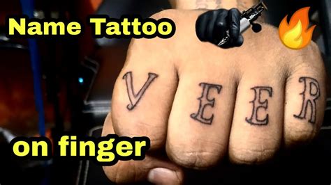 Name Tattoo On Finger // Tattoo for Boys - YouTube