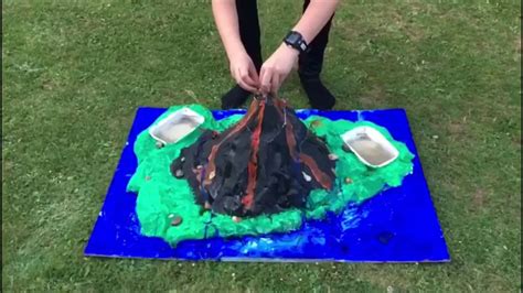 Coke and mentos volcano experiment - YouTube