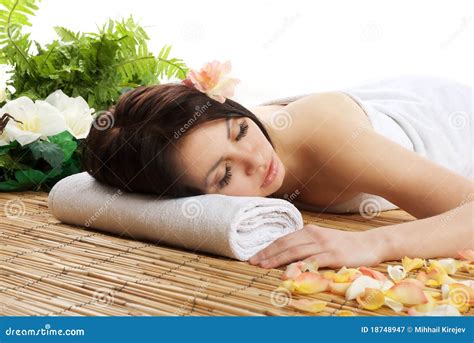 Young Beautiful Woman In A Spa Stock Image - Image: 18748947