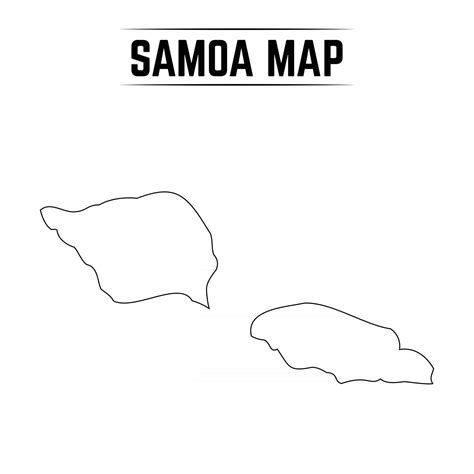 Outline Simple Map of Samoa 2905461 Vector Art at Vecteezy