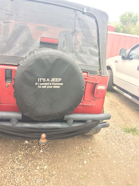 This jeep tire cover : r/funny