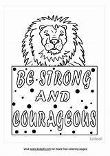 Free Be Strong And Courageous Coloring Page  Printables sketch template