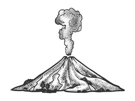 Volcano Drawing Steps