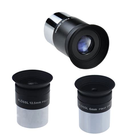 6mm 12.5mm 20mm 1.25inch Plossl Telescope Eyepiece Set 4 element Plossl ...