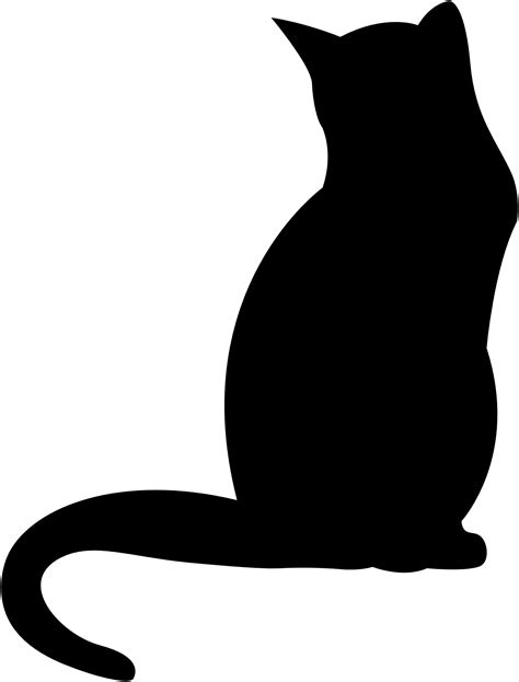 Black cat Kitten Polydactyl cat Clip art - animal silhouettes png download - 1459*1920 - Free ...