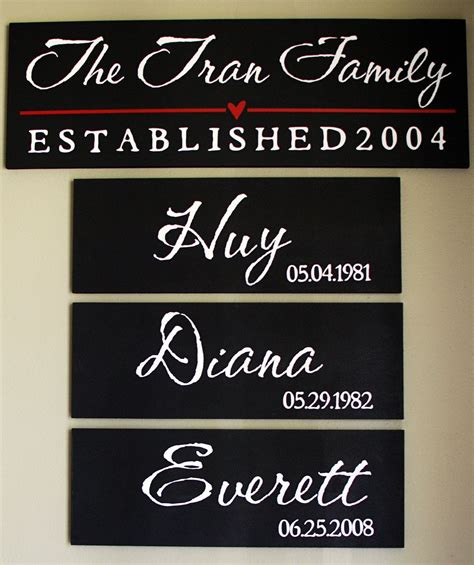 Personalized Family Signs Bundle by JeanreSigns on Etsy, $90.00 Home Projects, Projects To Try ...