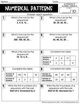 5th, 6th, 7th and 8th Grade Math Worksheets | TpT