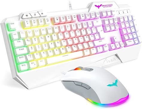 Amazon.com: havit Keyboard Rainbow Backlit Wired Gaming Keyboard Mouse ...