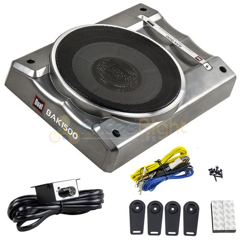 10" Under Seat Subwoofer 1500W Active Powered Slim Car Enclosure Dual BAK1500 | eBay