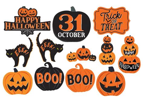 Halloween Pumpkin Wall Cutouts 12pk