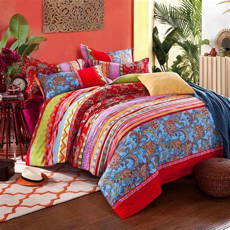 FADFAY Home Textile Bohemian Cotton Bedding Sheet Set Comforter Cover ...