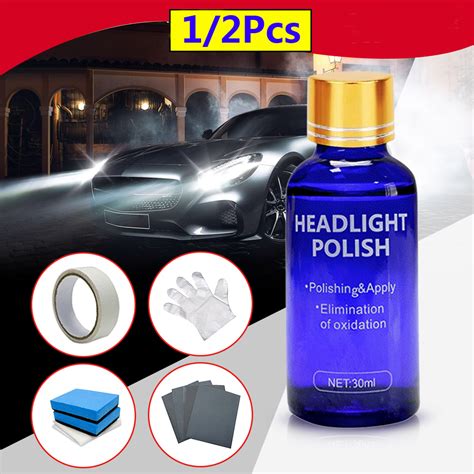 Car Headlight Restoration Kit, 30ml Auto Lamp Lenses Repair Liquid ...