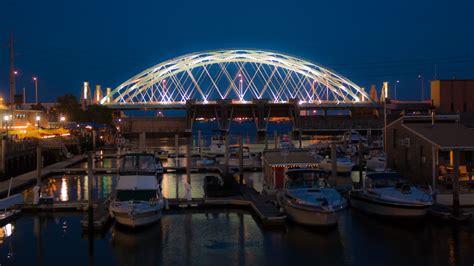 Life, On A Bridged: Providence River Bridge -- at night!