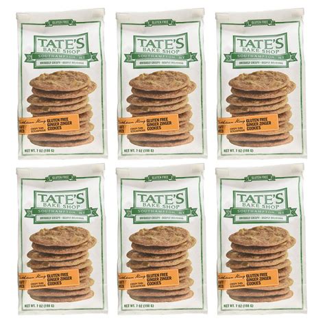 Tates Bake Shop Ginger Zinger Gluten Free Cookies, 7 OZ (Pack of 6) - Walmart.com - Walmart.com