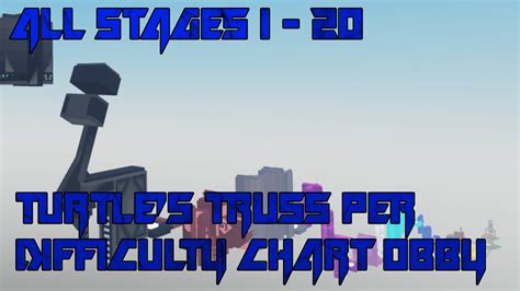 Turtle's Truss Per Difficulty Chart Obby [All Stages 1-20] (ROBLOX Obby) - YouTube