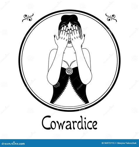 The cowardice sin stock vector. Illustration of mystery - 96972715