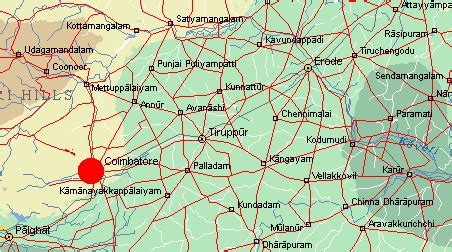 Map of Coimbatore District