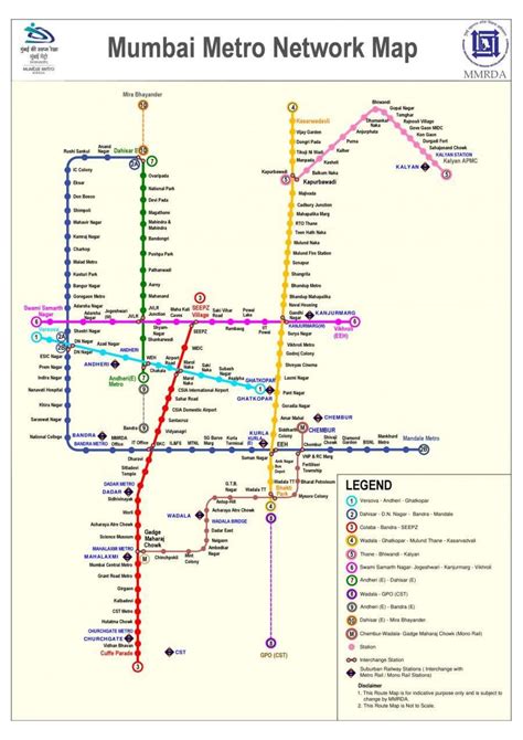 Map of Mumbai - Bombay metro: metro lines and metro stations of Mumbai ...