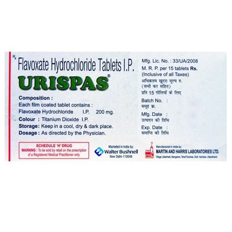 Urispas Tablet: Uses, Price, Dosage, Side Effects, Substitute, Buy Online