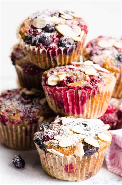 Almond Muffins - iFOODreal.com