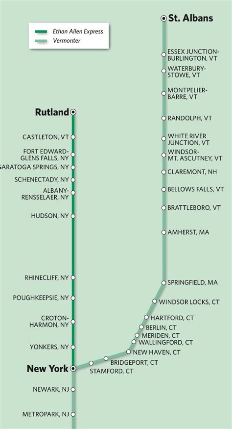 Ethan Allen Express and Vermonter Amtrak train routes | Amtrak train ...