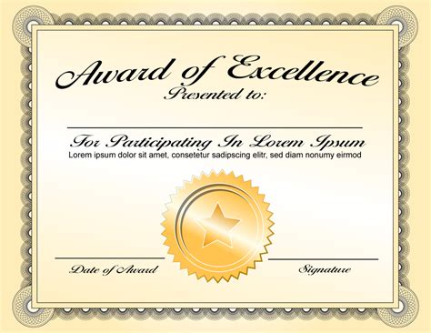 Generic Award Certificate In Vector Format – Trashedgraphics intended for Generic Certificate ...