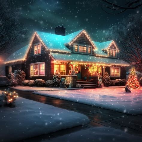 Premium AI Image | Christmas lights high quality 4k ultra hd hdr