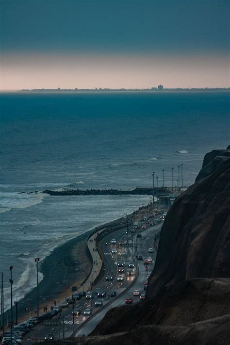 Coastline at Sunset in Lima, Peru · Free Stock Photo