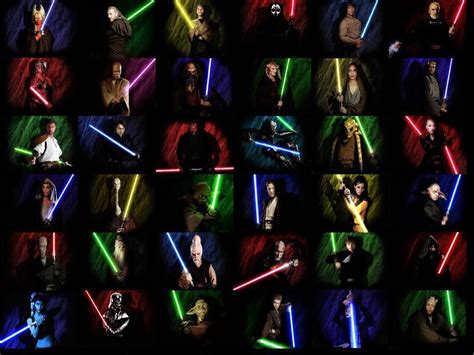 Jedi and Sith Lightsabers - Star Wars | Star wars characters poster, Star wars stickers, Star ...