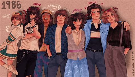 Chrissy,Eddie,Argyle, Jonathan,Nancy,Steve and Robin | Stranger things ...