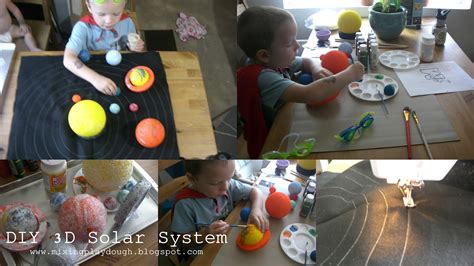 Mixing Playdough: DIY 3-D Solar System