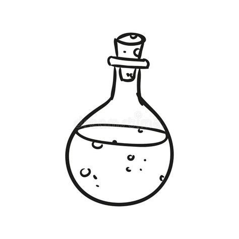 Hand Drawn Potion Doodle stock illustration. Illustration of simple ...