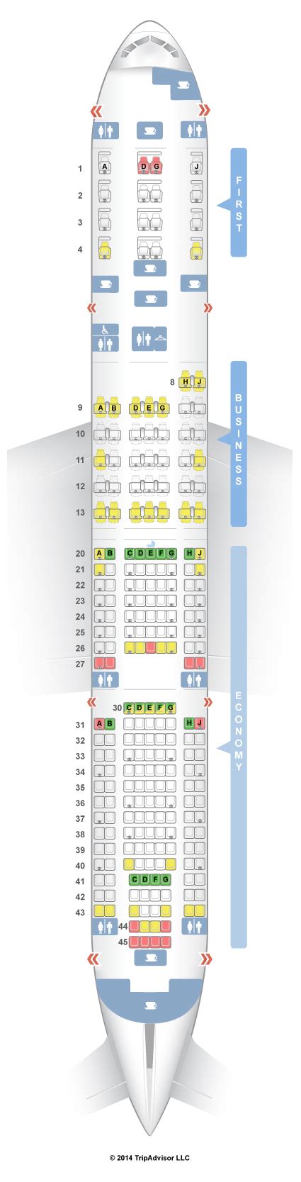 SeatGuru Seat Map American Airlines Boeing 777-200 (777) V1 | American ...