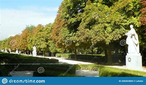 Spain, Madrid, El Retiro Park, Paseo De Las Estatuas (Alley of Statues Stock Photo - Image of ...