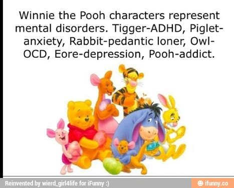 Winnie the Pooh characters represent mental disorders. Tigger-ADHD ...