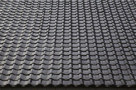 Black Tiled Roof for Background Usage Stock Photo - Image of detail, texture: 79720974