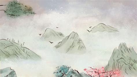 Mountain Landscape Cloud Peak Cloudy Cartoon Powerpoint Background For Free Download - Slidesdocs