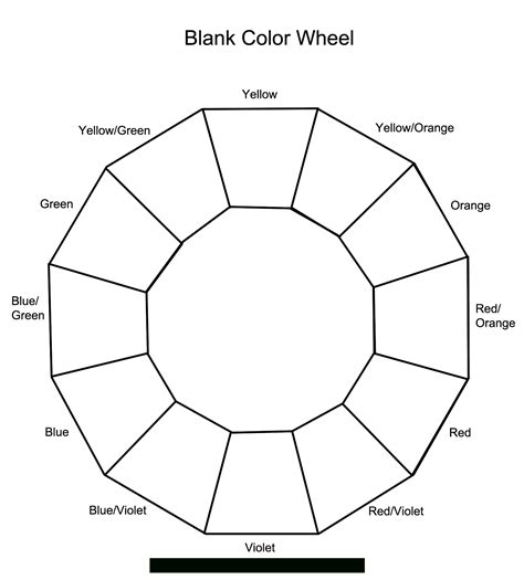 12 Section Colour Wheel | Free Pictures | Painting In 2019 throughout Blank Color Wheel Template ...